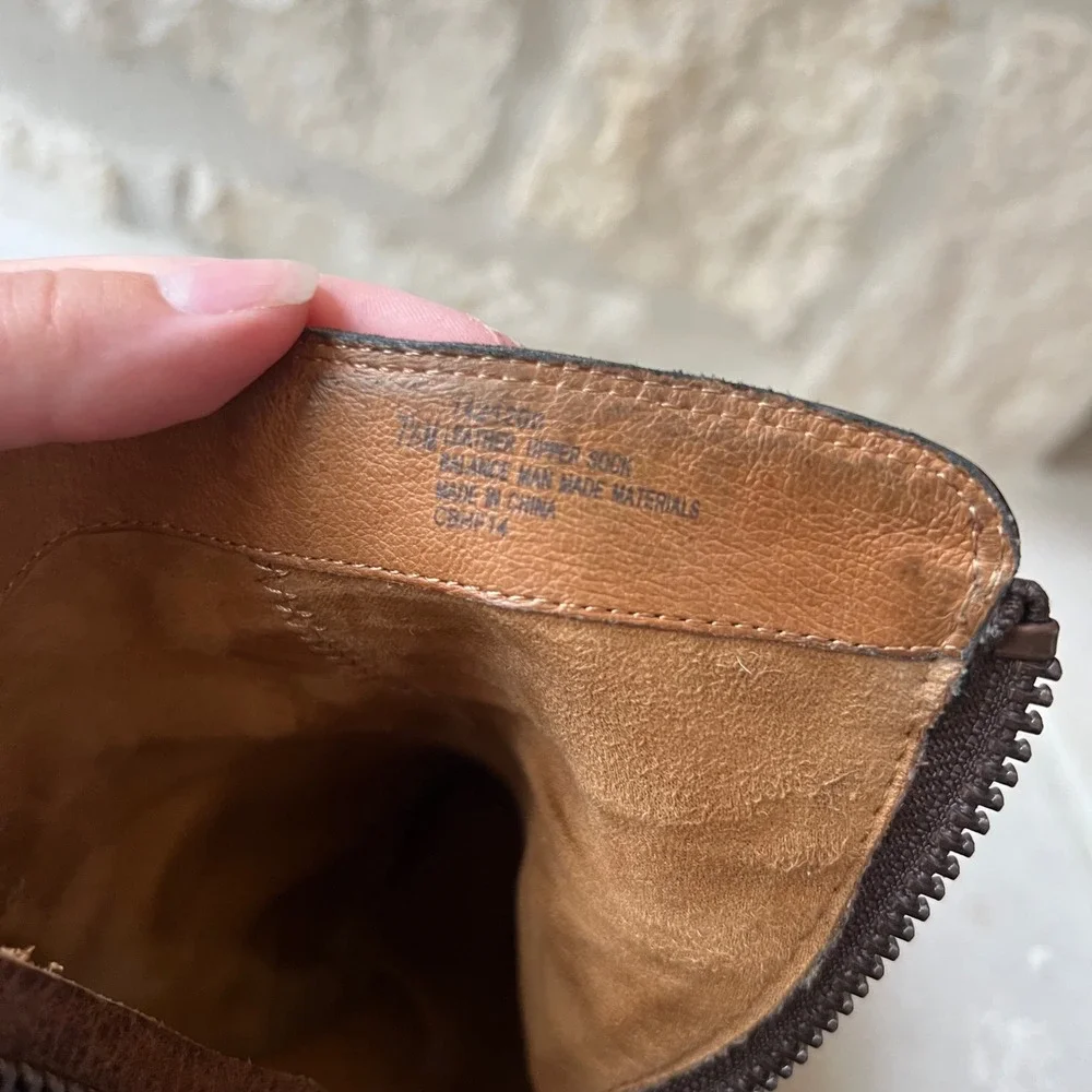 Sofft Wera Brown Leather Distressed Ankle Booties‎ Boots Size 7.5